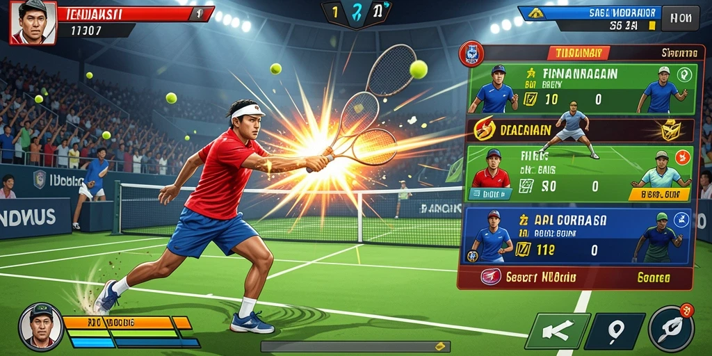 Screenshot dari pertempuran epik antar pemain.